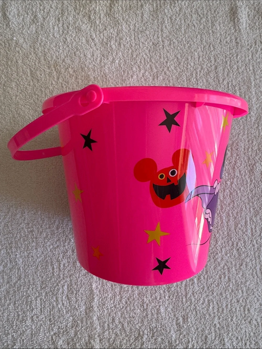 Disney Minnie Mouse Pink Trick-or-Treat Halloween Candy Bucket